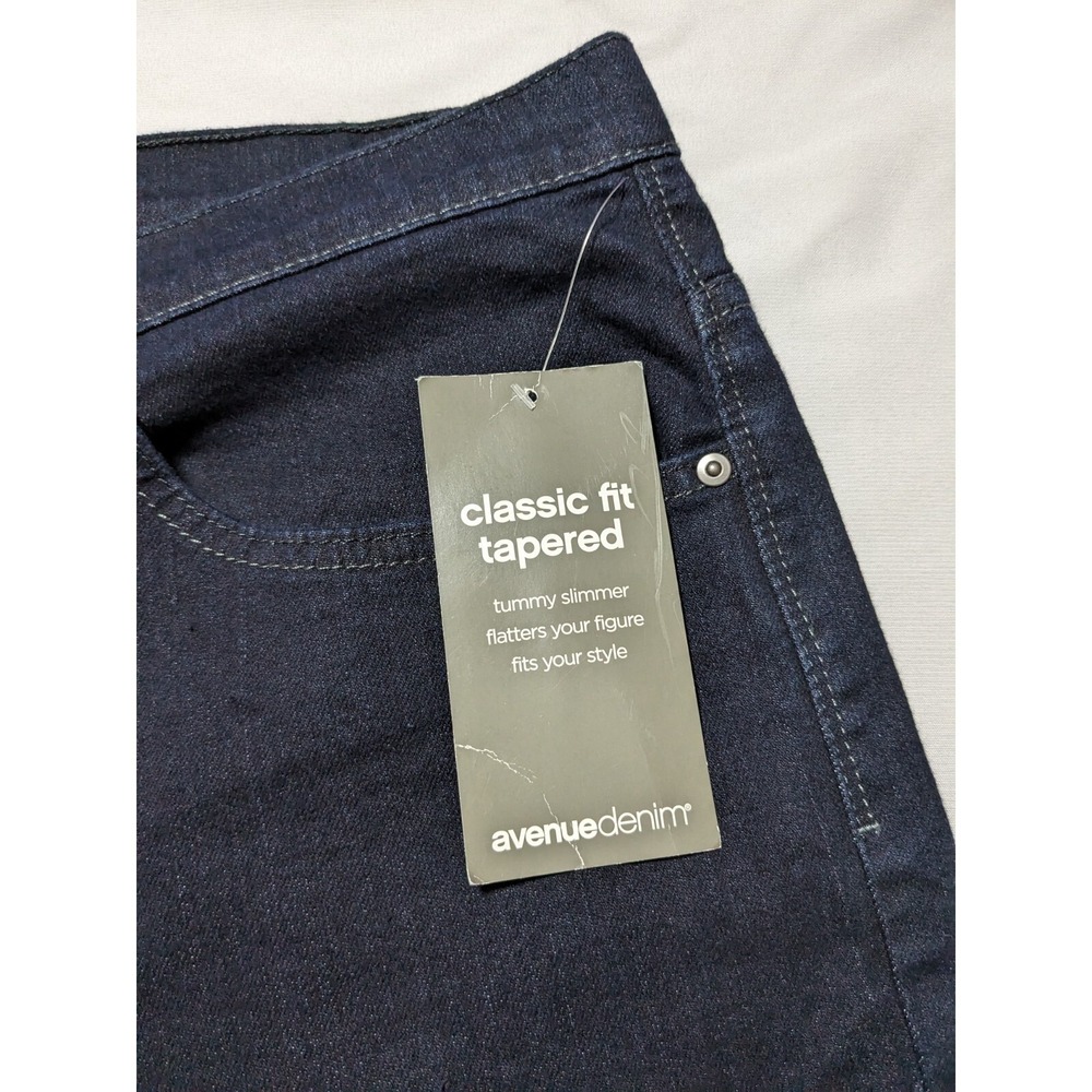 AVENUE DENIM CLASSIC TAPERED Women Plus 24 Average Cotton Poly Stretch Jeans NEW - Picture 11 of 16